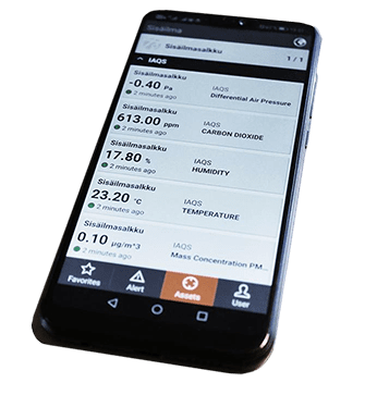 Dispositivo móvil FeelPlace Data Service